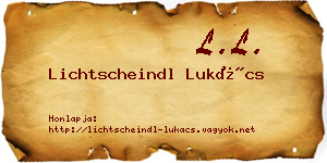 Lichtscheindl Lukács névjegykártya